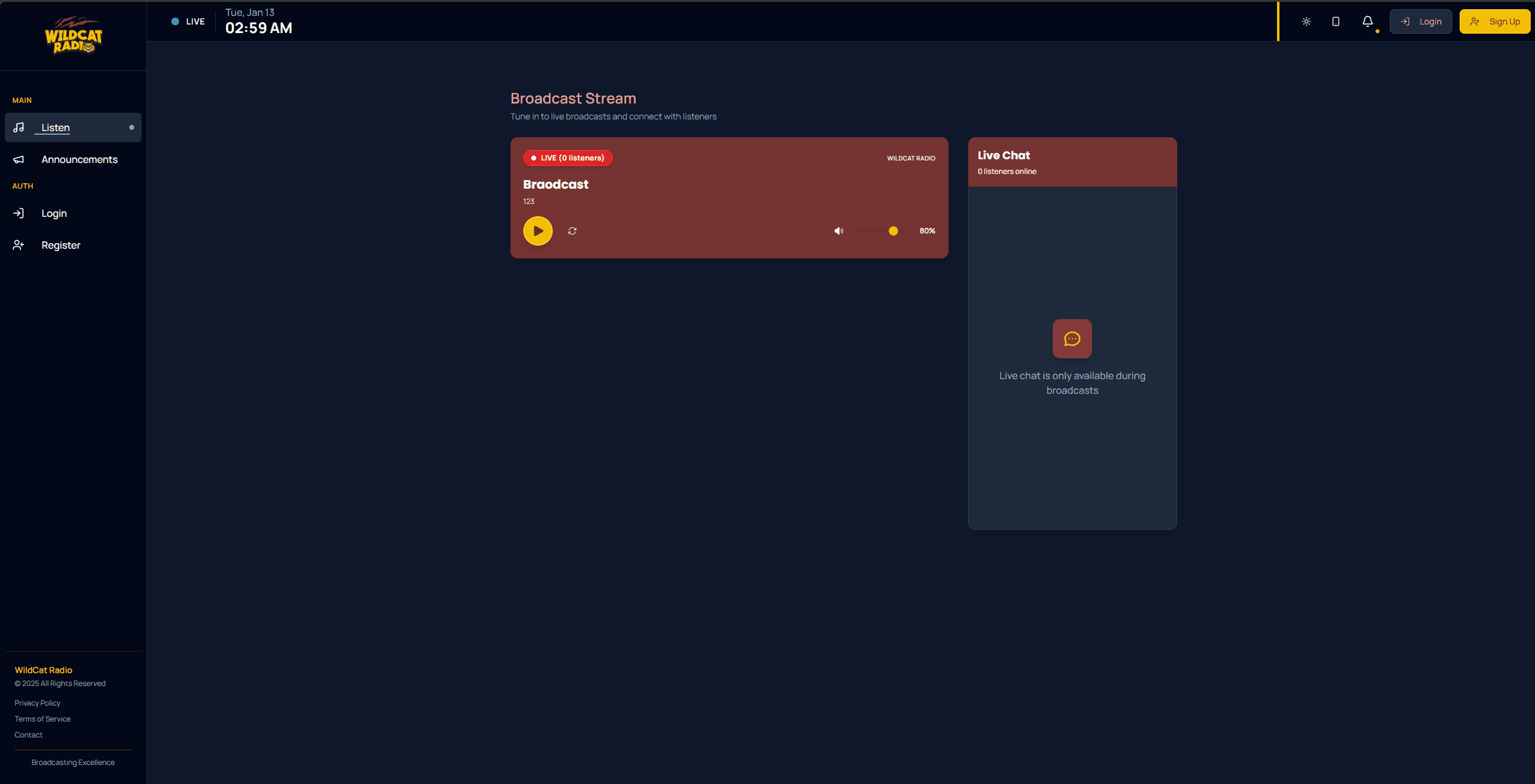 Wildcats Radio screenshot